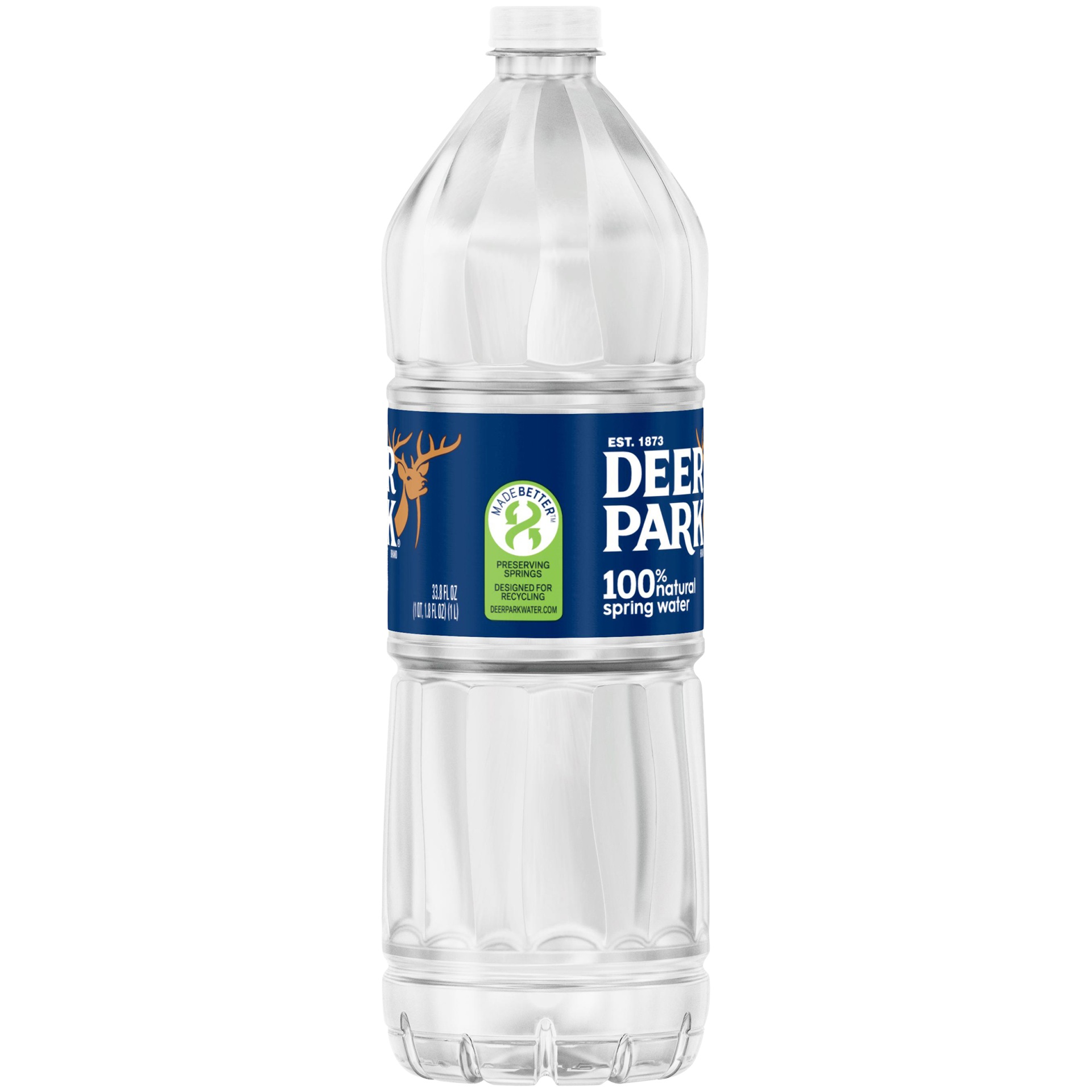 slide 3 of 4, Deer Park Brand 100% Natural Spring Water Plastic Bottle, 33.8 oz