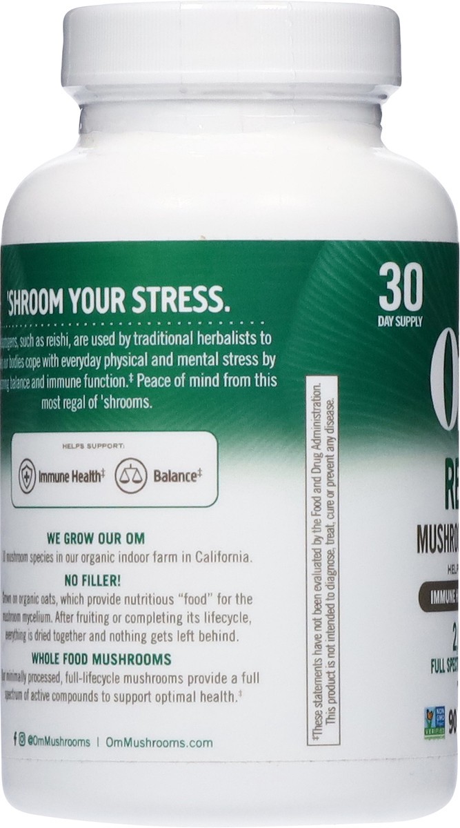 slide 5 of 12, Om 2,000 mg Reishi Mushroom Capsules 90 Vegetable Capsules, 90 ct