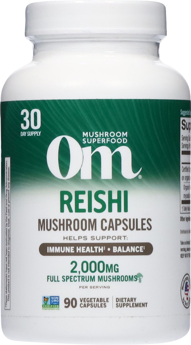 slide 6 of 12, Om 2,000 mg Reishi Mushroom Capsules 90 Vegetable Capsules, 90 ct