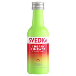 SVEDKA Cherry Limeade Flavored Vodka, 50 mL Plastic Mini Bottle, 70 Proof