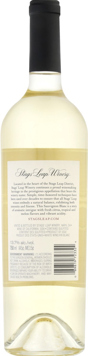 slide 9 of 9, Stag's Leap Winery Sauvignon Blanc, Napa Valley, 2018, 750 oz