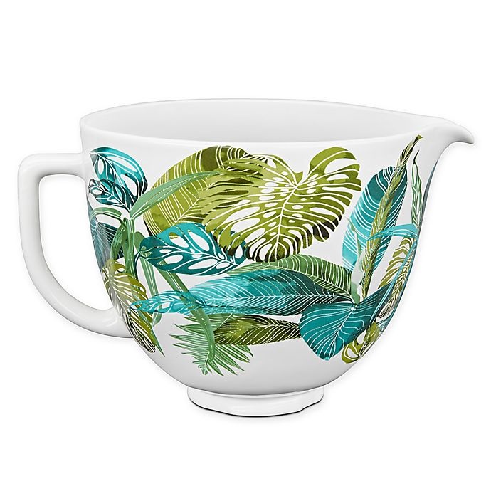 slide 1 of 3, KitchenAid Ceramic Bowl - Tropical Floral, 5 qt