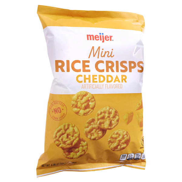 slide 4 of 21, Meijer Cheddar Rice Crisps, 6.06 oz