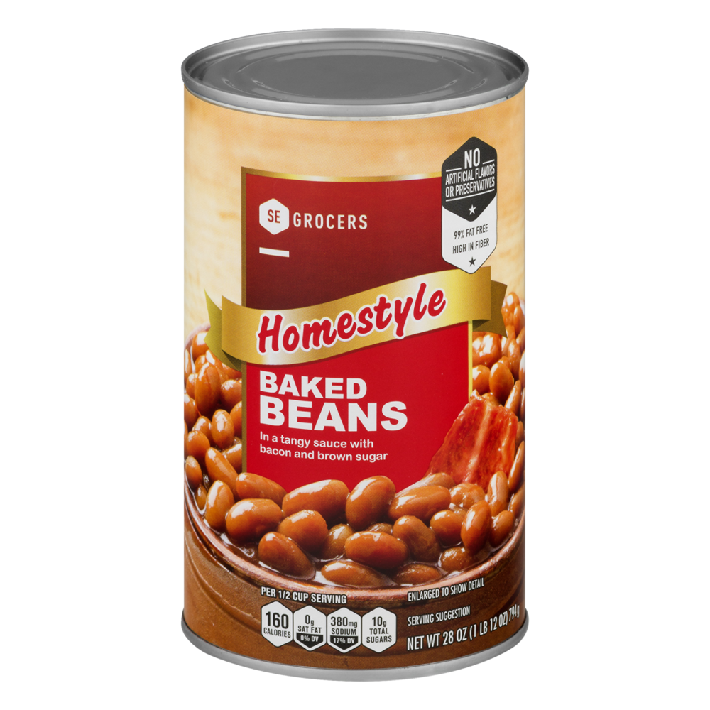 slide 1 of 1, SE Grocers Homestyle Baked Beans, 28 oz