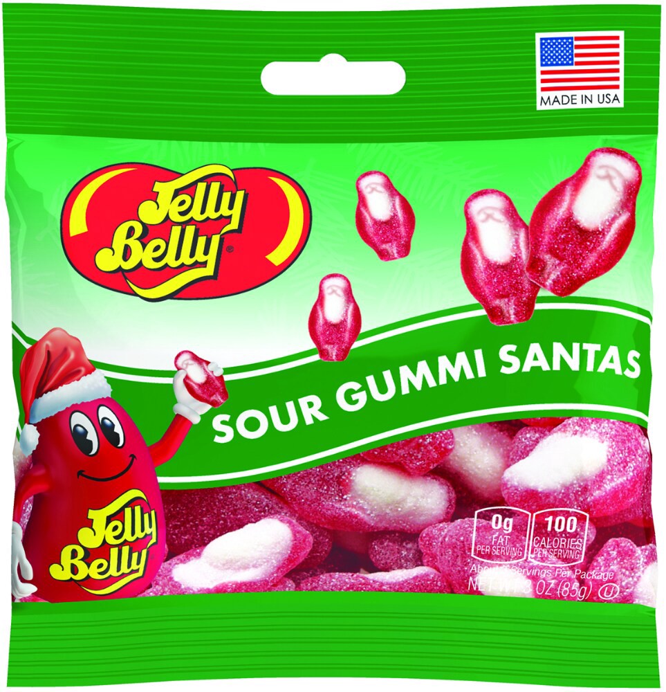 slide 1 of 8, Jelly Belly Candy Company Jelly Belly Sour Gummi Santas, 3 oz