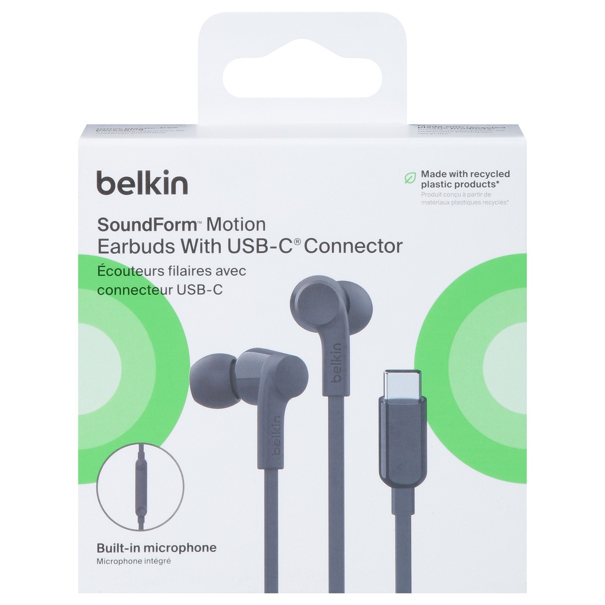 slide 9 of 12, Belkin Sound Form Motion Earbuds with USB-C Connector 1 ea, 1 ct