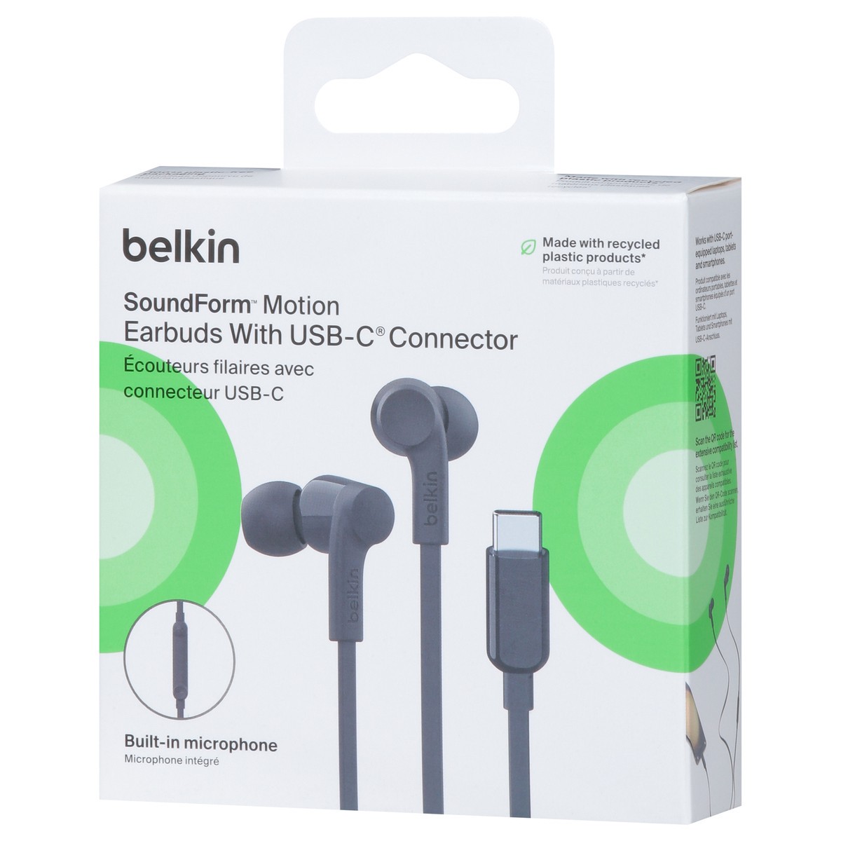 slide 6 of 12, Belkin Sound Form Motion Earbuds with USB-C Connector 1 ea, 1 ct