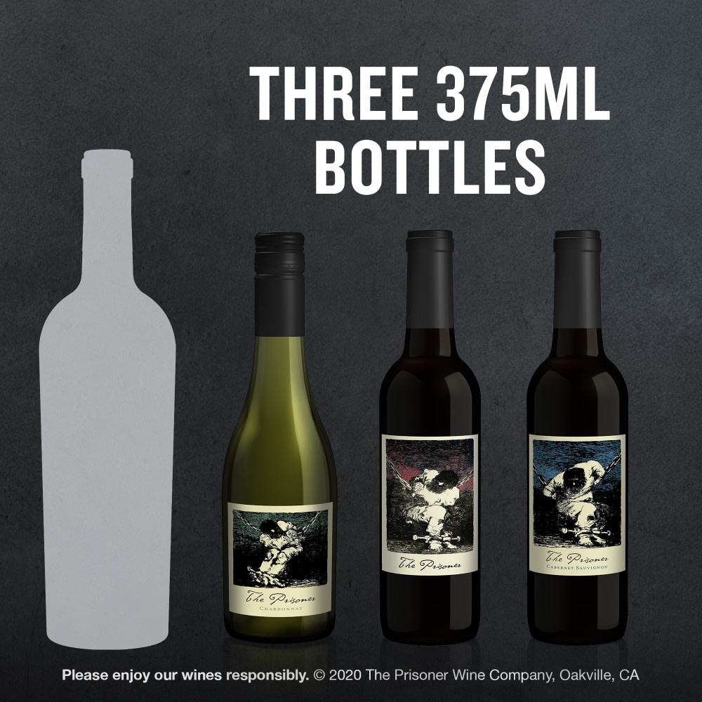 slide 3 of 7, The Prisoner Gift Set of Red Wine and White Wine by The Prisoner Wine Company, 3 ct, 375 ml