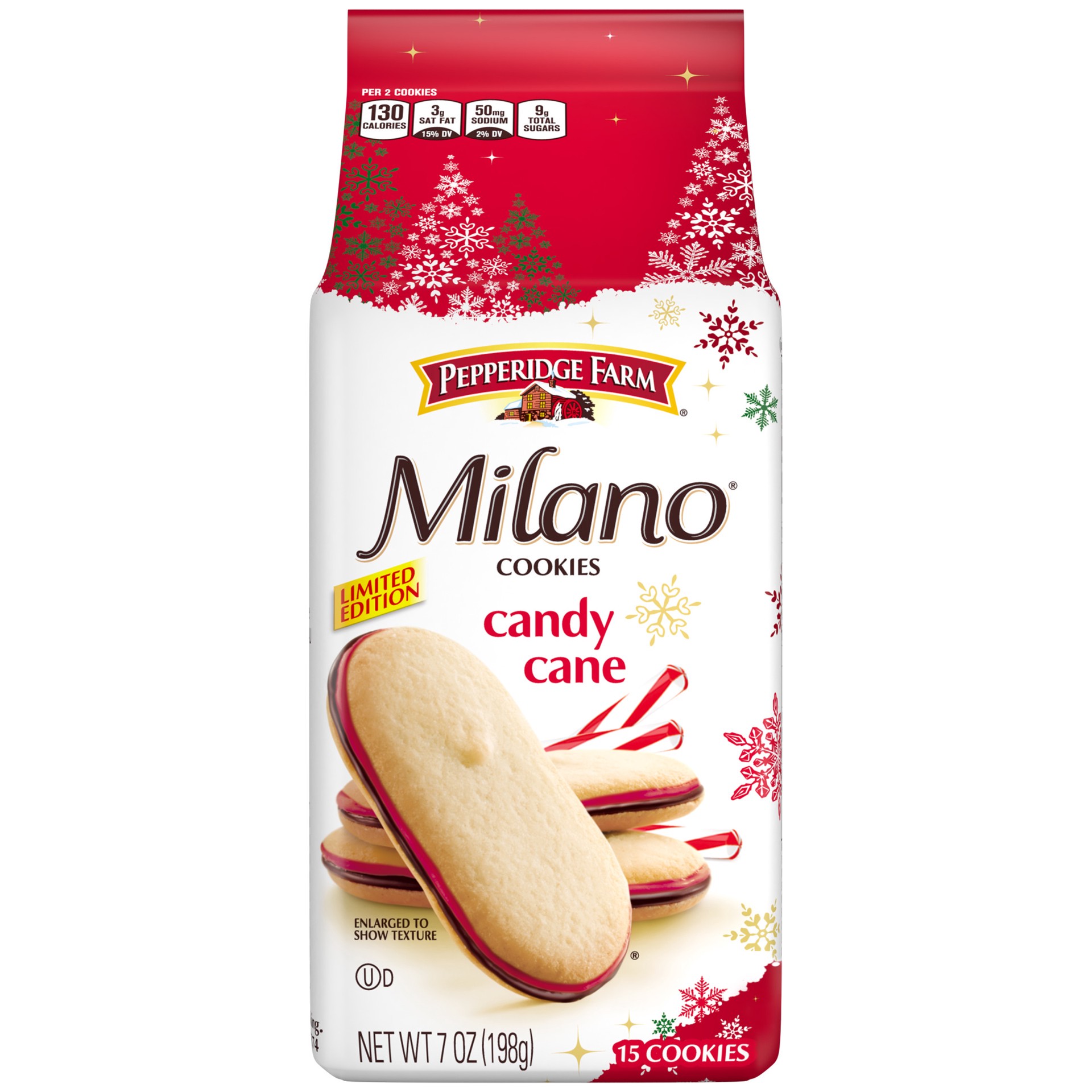 slide 1 of 5, Pepperidge Farm Milano Cookies, Candy Cane Cookies, 7 oz. Bag, 7 oz