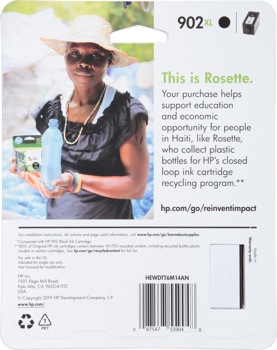 slide 8 of 13, HP 902XL Black Ink Cartridge 1 ea, 1 ct
