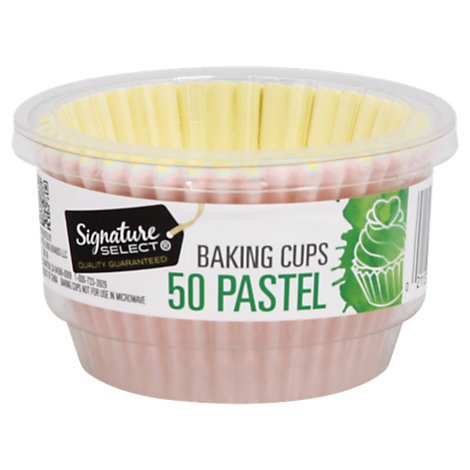 slide 1 of 1, Signature Kitchens Baking Cups Pastel, 50 ct