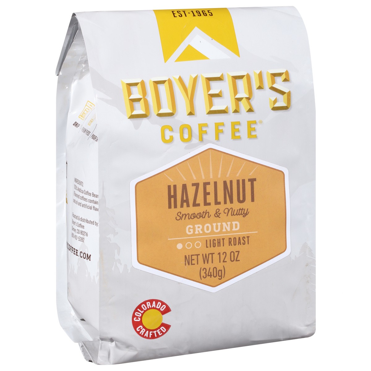 slide 5 of 9, Boyer's Light Roast Ground Hazelnut Coffee - 12 oz, 12 oz