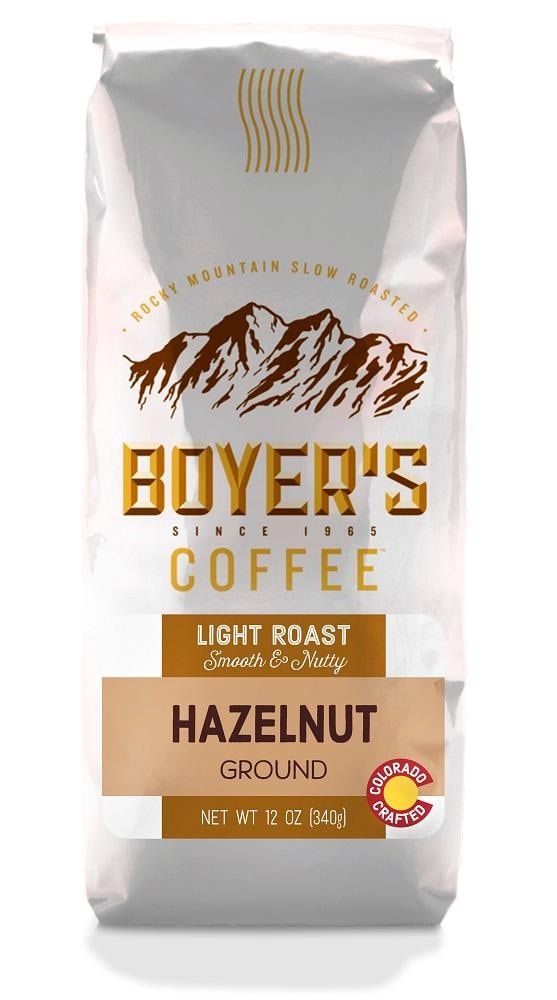 slide 1 of 1, Boyer's Hazelnut Ground Coffee, 12 oz