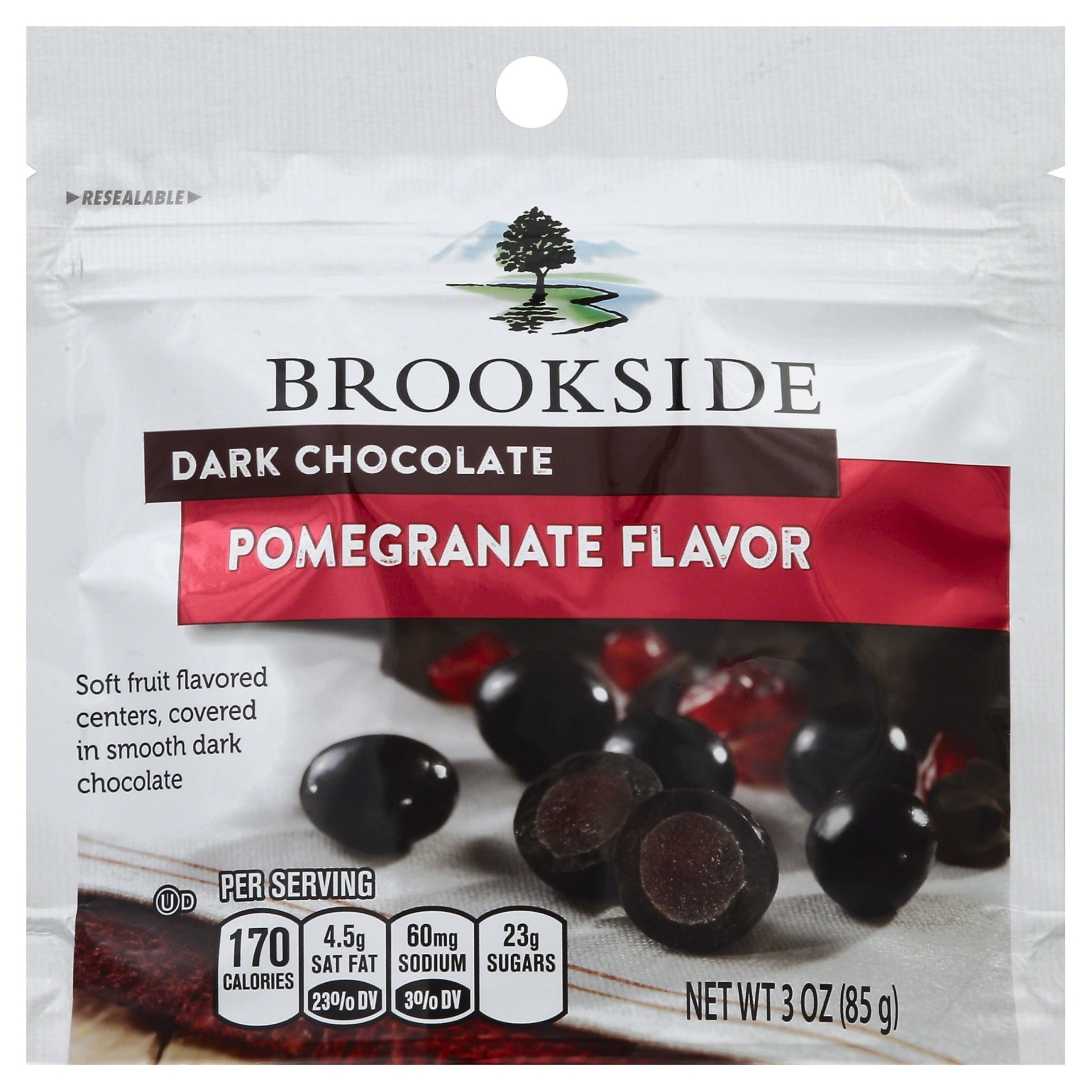 slide 1 of 2, Brookside Dark Chocolate Pomegranate, 3 oz