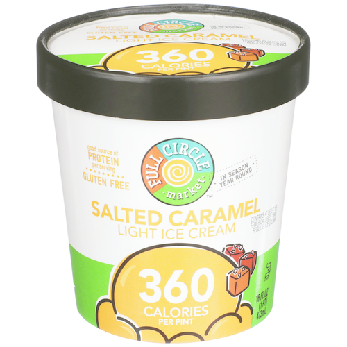 slide 1 of 1, Full Circle Market Salted Caramel Light Ice Cream, 16 oz
