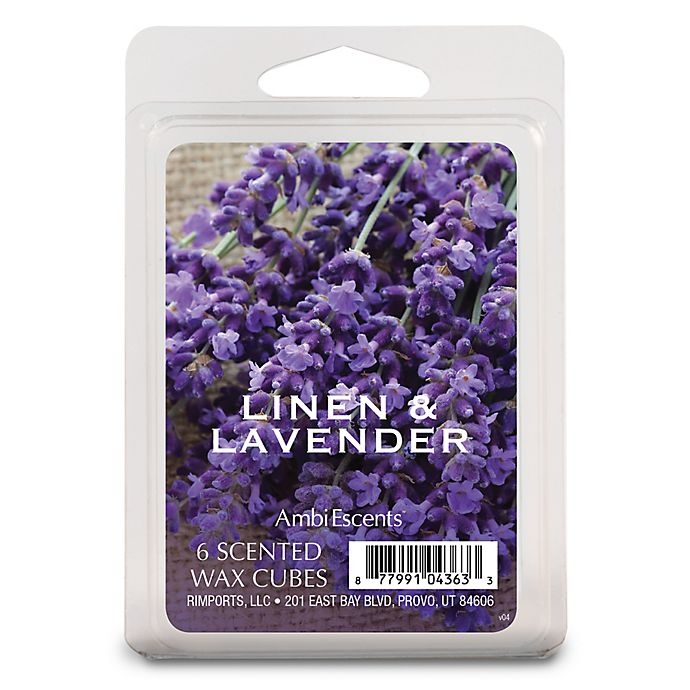 slide 1 of 1, AmbiEscents Linens and Lavender Wax Fragrance Cubes, 6 ct