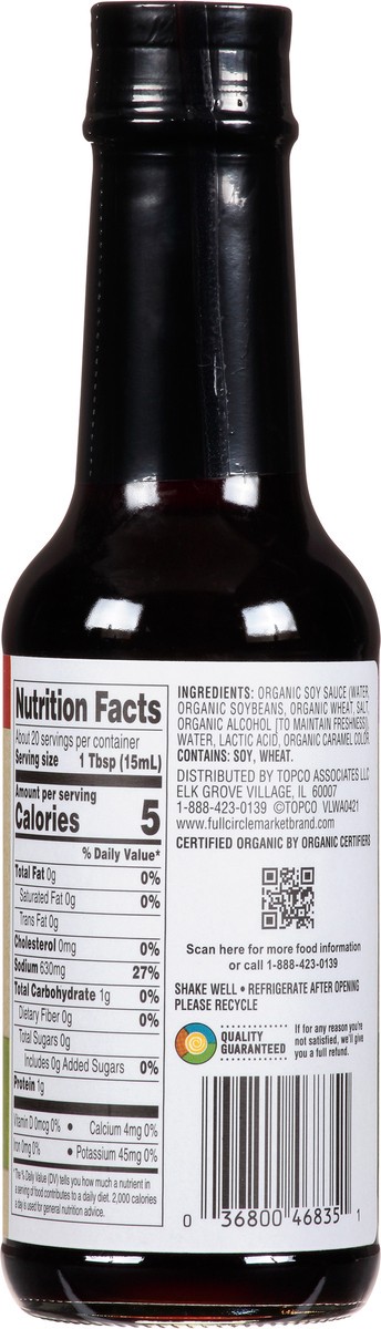 slide 6 of 11, Full Circle Market Organic Soy Sauce 10 fl oz, 10 fl oz
