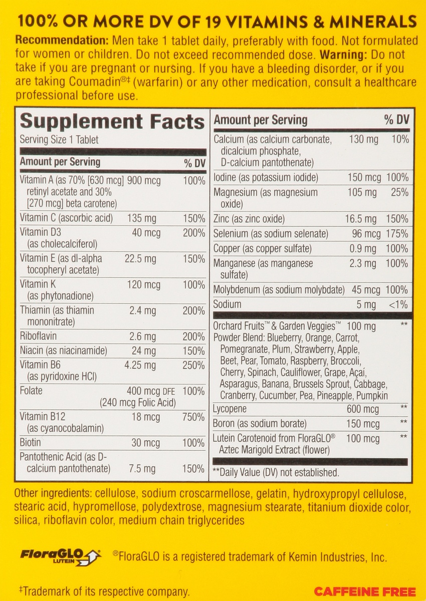 slide 9 of 9, Alive! Men's Energy Multi-Vitamin/Multi-Mineral Dietary Supplement Tablets, 50 ct