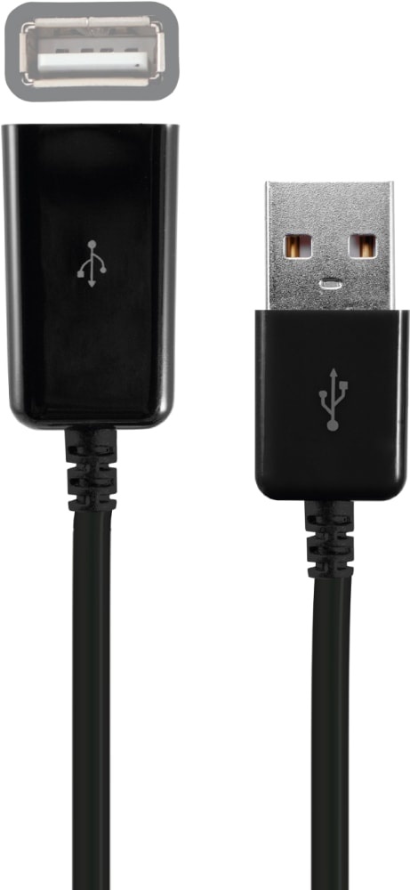 slide 1 of 1, Cellcandy Usb-A Extension Cable - Black, 5 ft