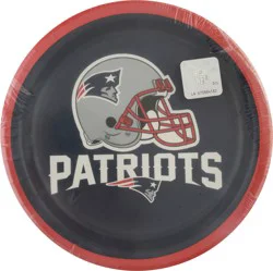 NFL Sturdy Style New England Patriots Plates 6-7/8 Inch 8 ea