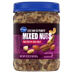 Kroger Salted Mixed Nuts Less Than 50% Peanuts With Sea Salt - 32 oz