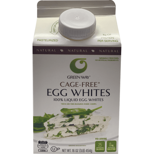 slide 1 of 1, Green Way Cage Free Liquid Egg Whites, 16 oz