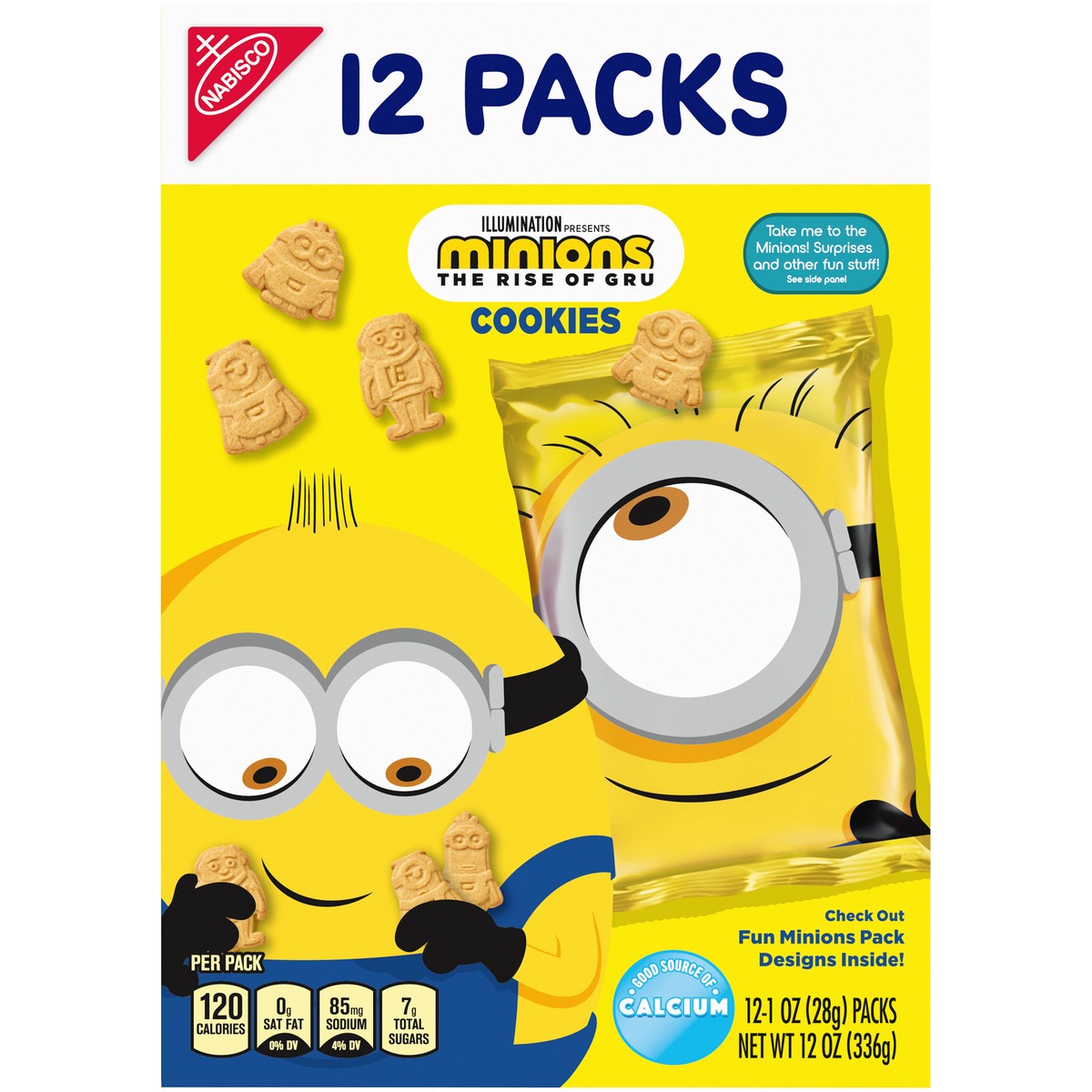 slide 1 of 14, Nabisco Minions Cookies 12-1 oz. Bags, 12 oz