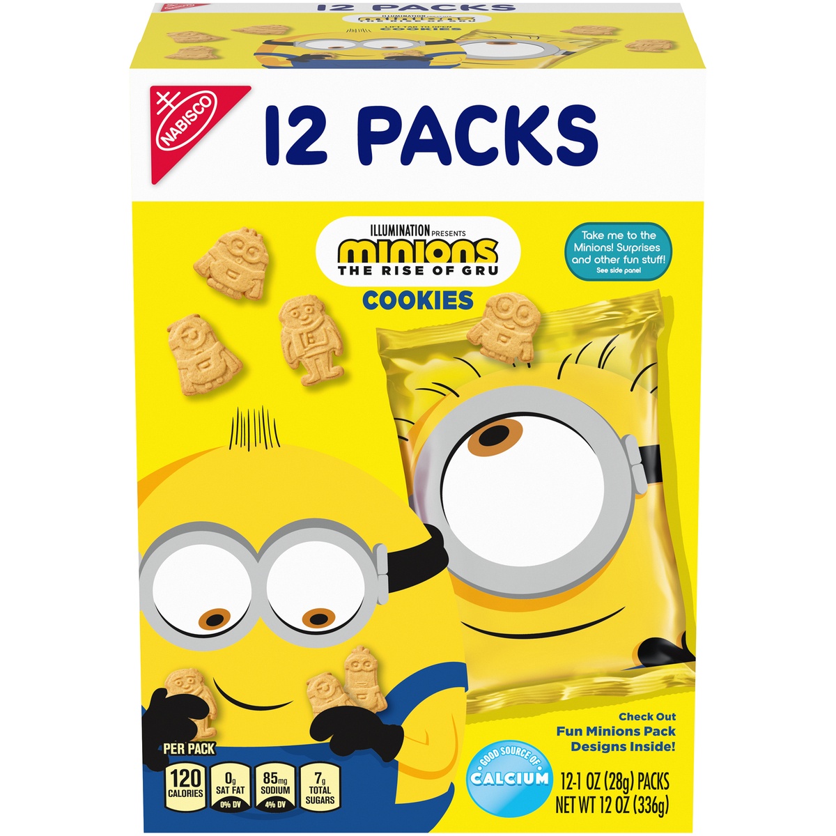 slide 1 of 5, Nabisco Minions Cookies Multipack, 12 ct