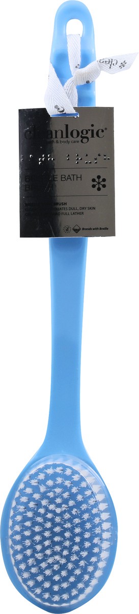 slide 8 of 8, cleanlogic Bristle Bath Brush Assorted Colors, 1 ct