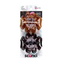 scünci Black/Brown No-Slip Grip Claw Clips