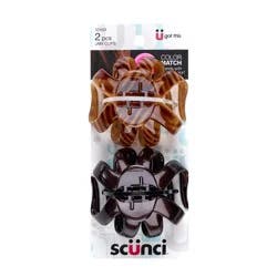 scünci Black/Brown No-Slip Grip Claw Clips