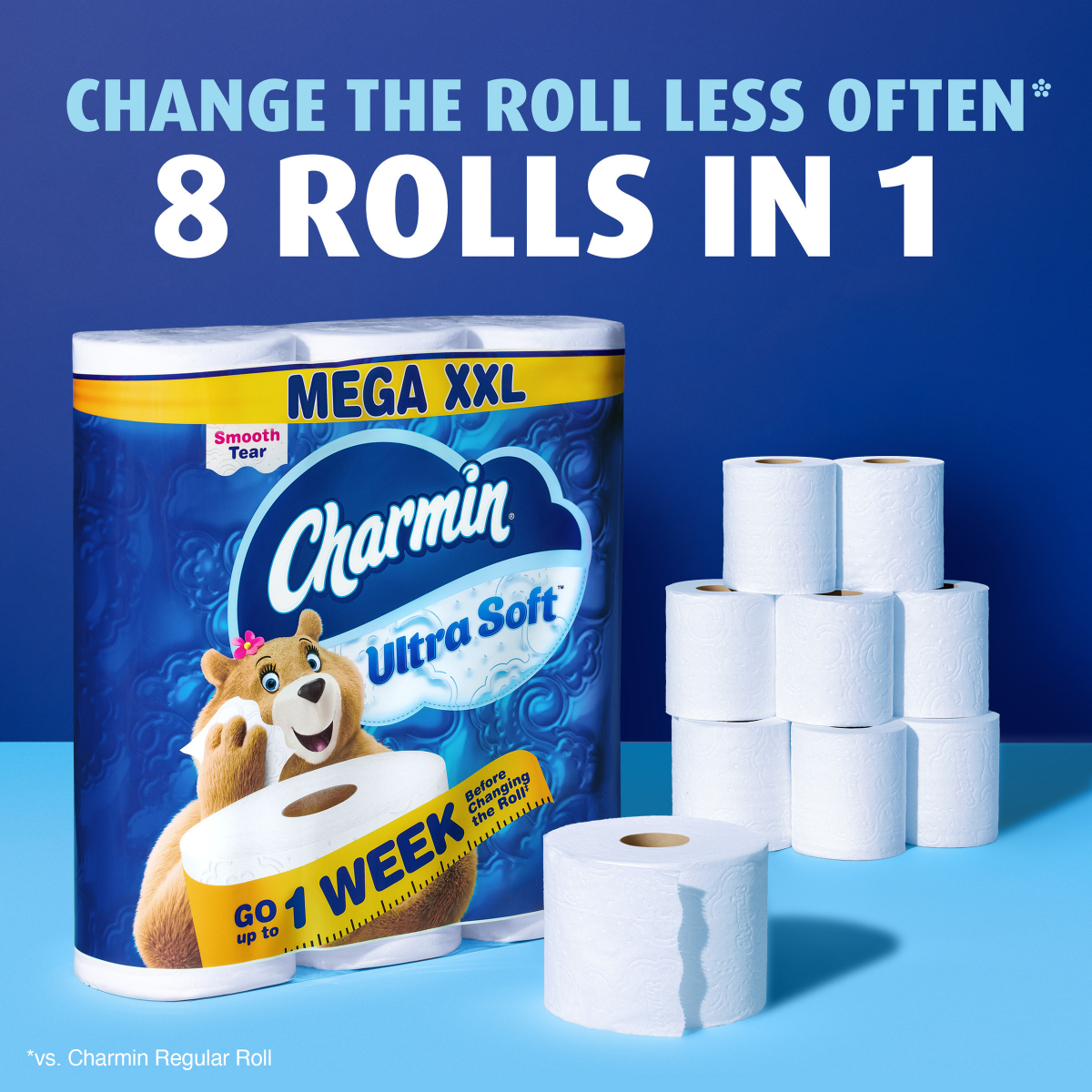slide 24 of 29, Charmin Ultra Soft Toilet Paper 9 Mega XXL Rolls, 440 Sheets Per Roll, 440 sheets