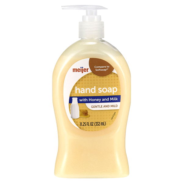 slide 1 of 1, Meijer Liquid Hand Soap With Honey and Milk, 11.25 oz
