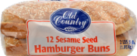 slide 1 of 1, Old Country Sesame Seed Hamburger Buns, 12 ct; 37 oz