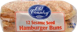 Old Country Sesame Seed Hamburger Buns