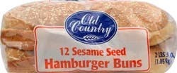 Old Country Sesame Seed Hamburger Buns