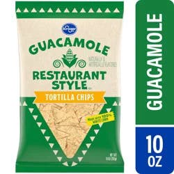 Kroger Restaurant Style Guacamole Tortilla Chips - 10 oz