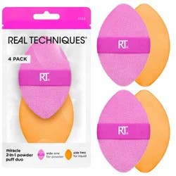 Real Techniques Miracle 2-In-1 Powder Puff Duo, 2 Count