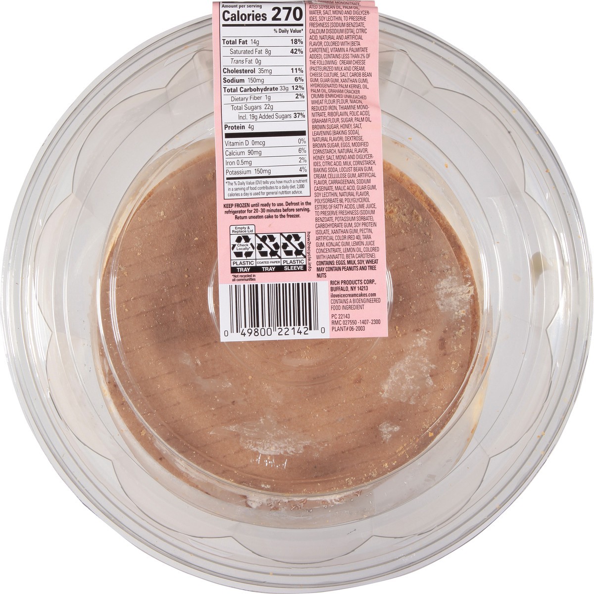 slide 2 of 9, Jon Donaire A La Mode Premium Strawberry Cheesecake Ice Cream Cake 22 oz, 22 oz