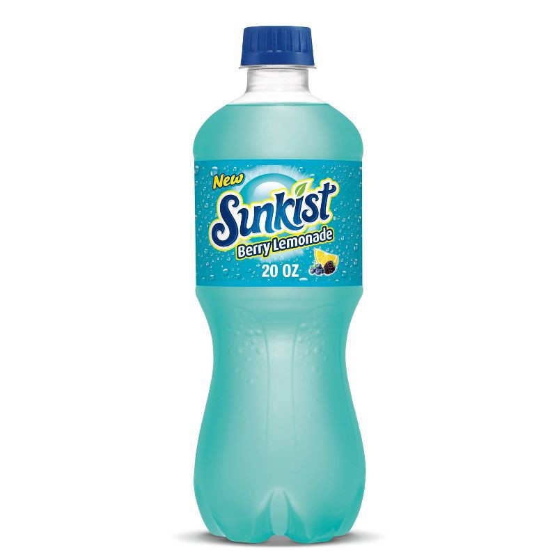 slide 1 of 1, Sunkist Berry Lemonade Soda- 20 fl oz, 20 fl oz