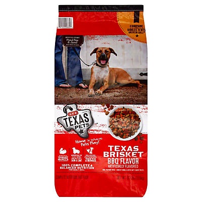 H E B Texas Pets Dry Dog Food Texas BBQ Brisket 30 lb Shipt