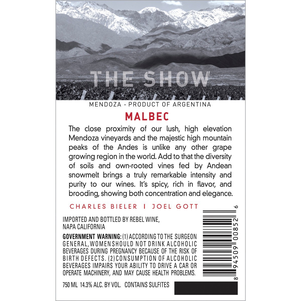 slide 8 of 16, The Show Organic Malbec Red Wine,  750mL Wine Bottle, 750 ml