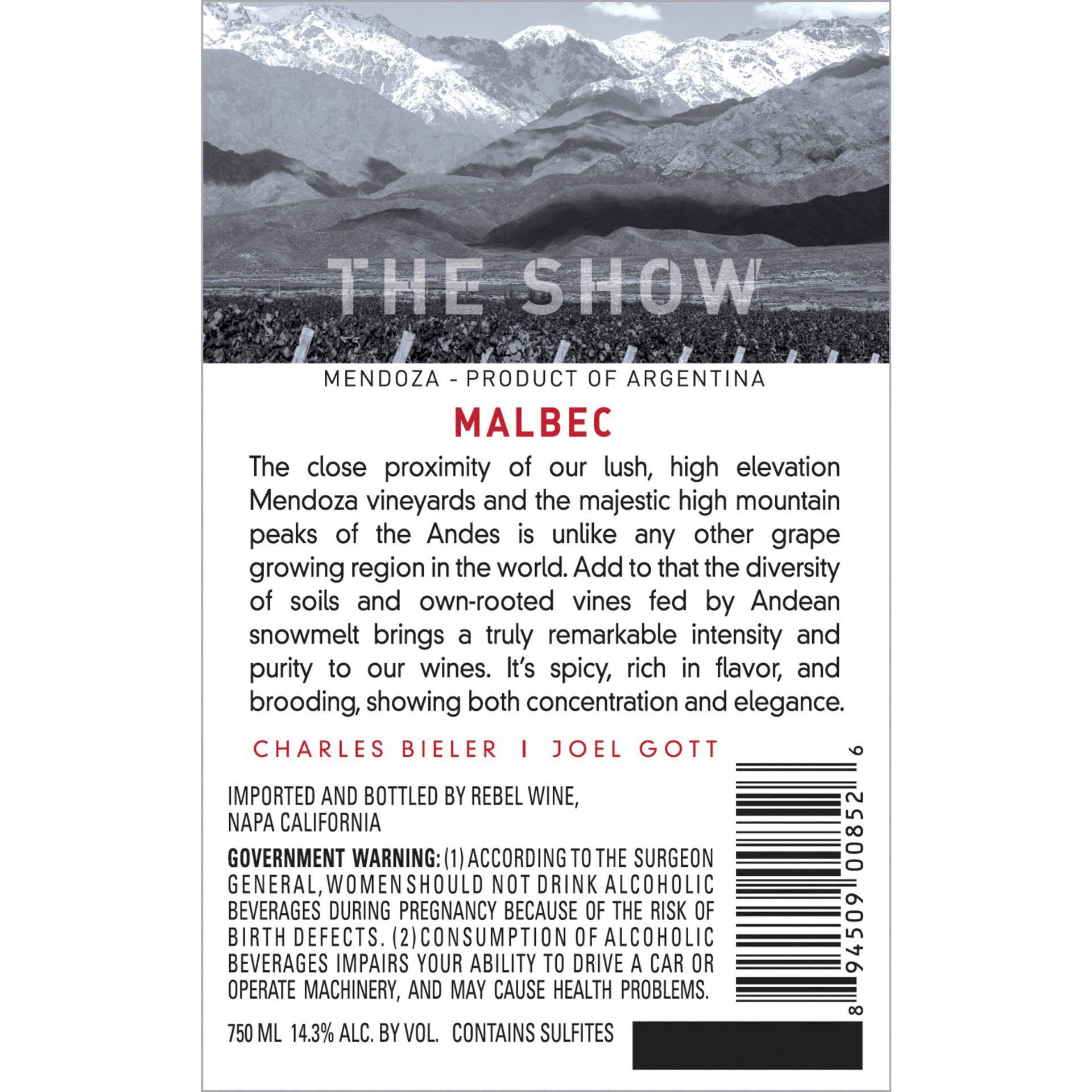 slide 13 of 16, The Show Organic Malbec Red Wine,  750mL Wine Bottle, 750 ml