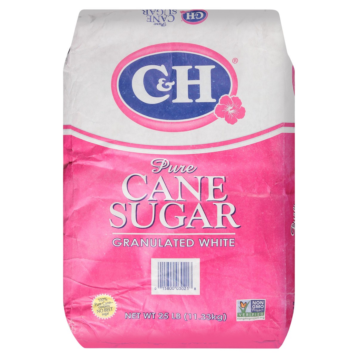 slide 1 of 7, C&H Granulated White Pure Cane Sugar 25 lb. Bag, 25 lb