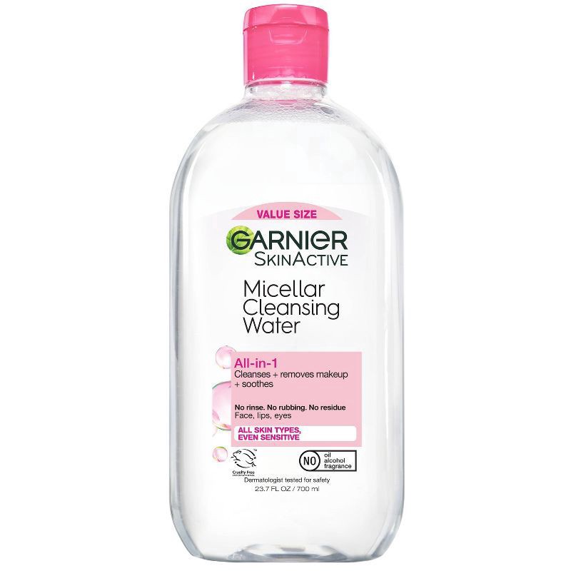 slide 1 of 9, Garnier SKINACTIVE Micellar Cleansing Water All-in-1 Makeup Remover & Cleanser - Unscented - 23.7 fl oz, 23.7 fl oz