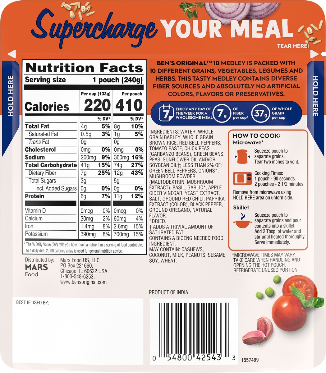 slide 2 of 5, BEN'S ORIGINAL™ 10 MEDLEY TOMATO & HERBS, 8.5 oz. pouch, 8.5 oz