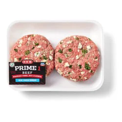 H-E-B Prime 1 Beef Burger Patties - Blue Cheese