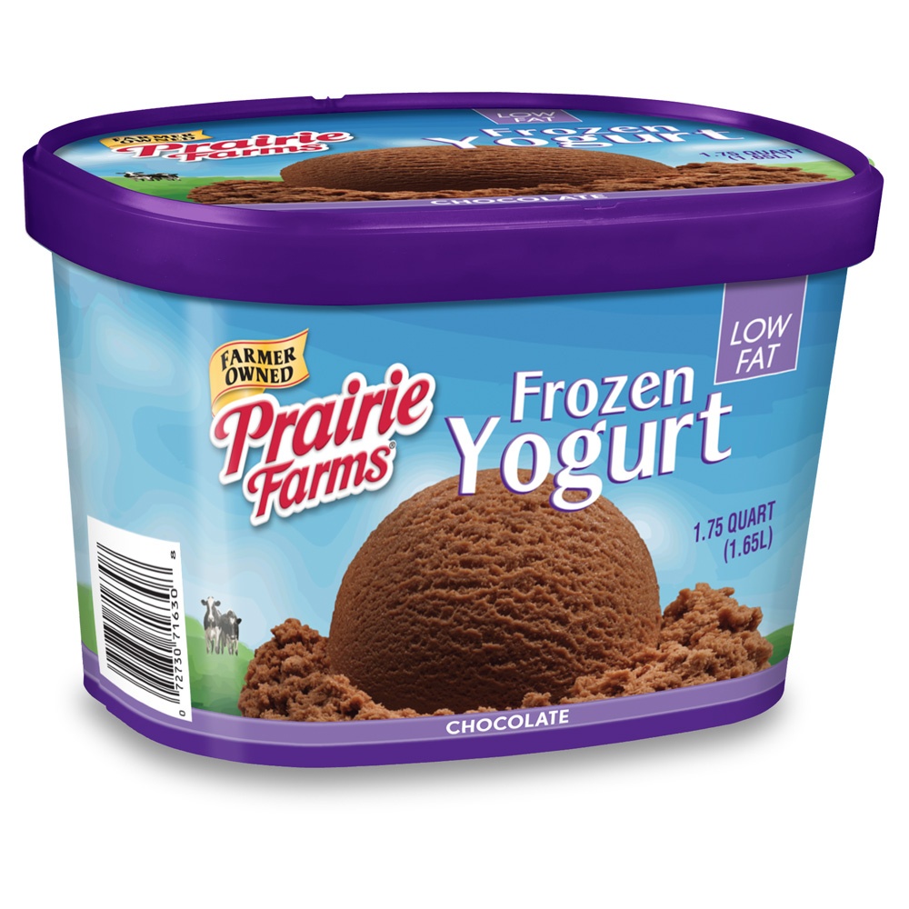 slide 1 of 1, Prairie Farms Frozen Yogurt Chocolate, 56 oz