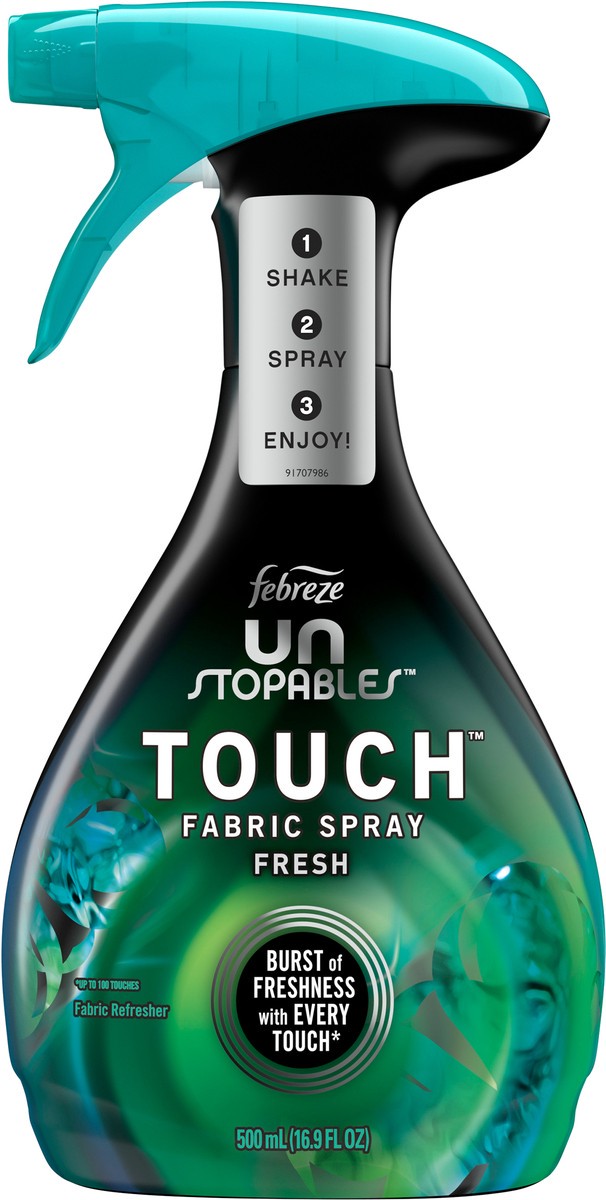 slide 4 of 4, Febreze Unstopables Touch Fabric Spray and Odor Eliminator, Fresh, 16.9 fl oz