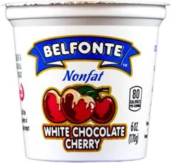 Belfonte Nonfat White Chocolate Cherry Yogurt